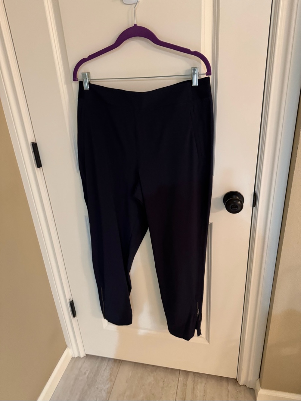 Athleta Navy Ankle Zip Track Pants